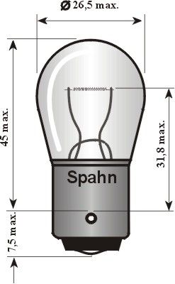 SPAHN GLÜHLAMPEN Лампа накаливания, фара дневного освещения 4010